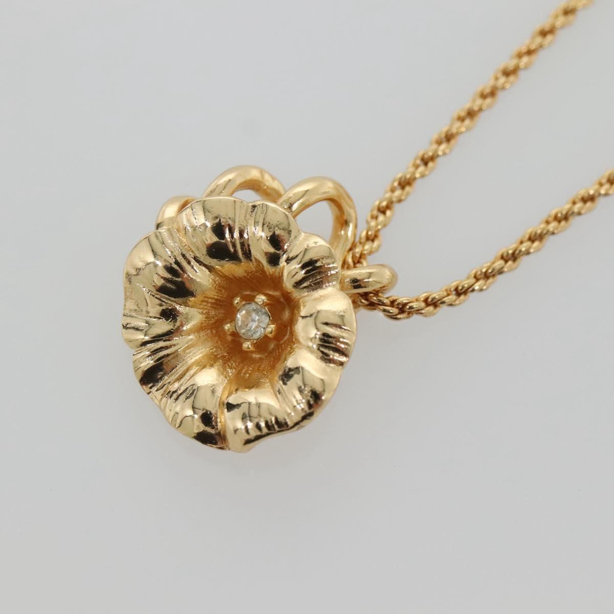 Christian Dior Necklace metal Gold Auth bs29172