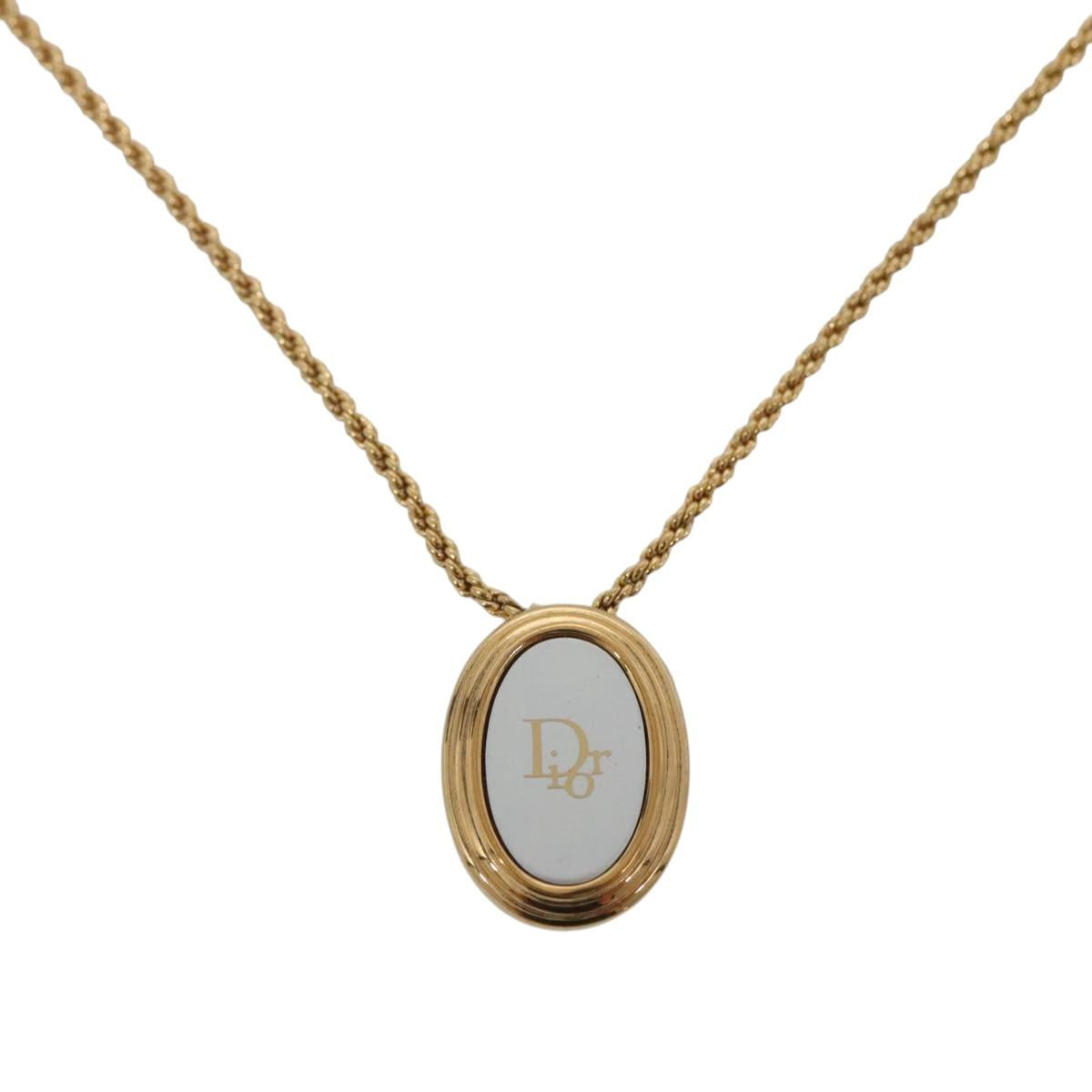 Christian Dior Necklace metal Gold Auth bs29173
