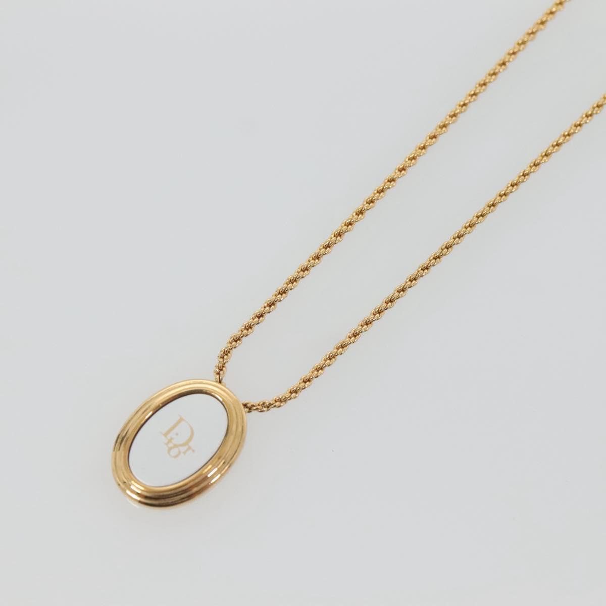Christian Dior Necklace metal Gold Auth bs29173