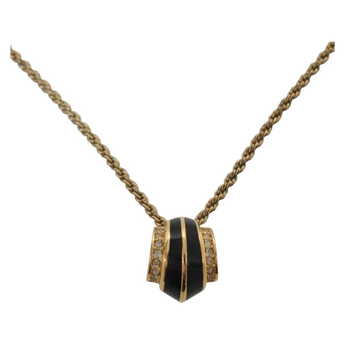 Christian Dior Necklace metal Gold Auth bs29175