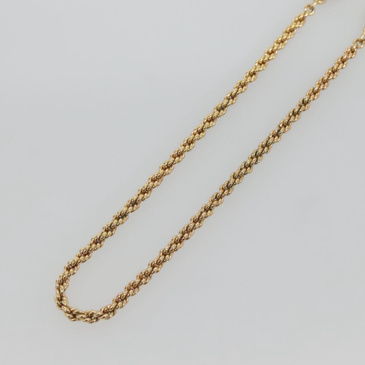 Christian Dior Necklace metal Gold Auth bs29176