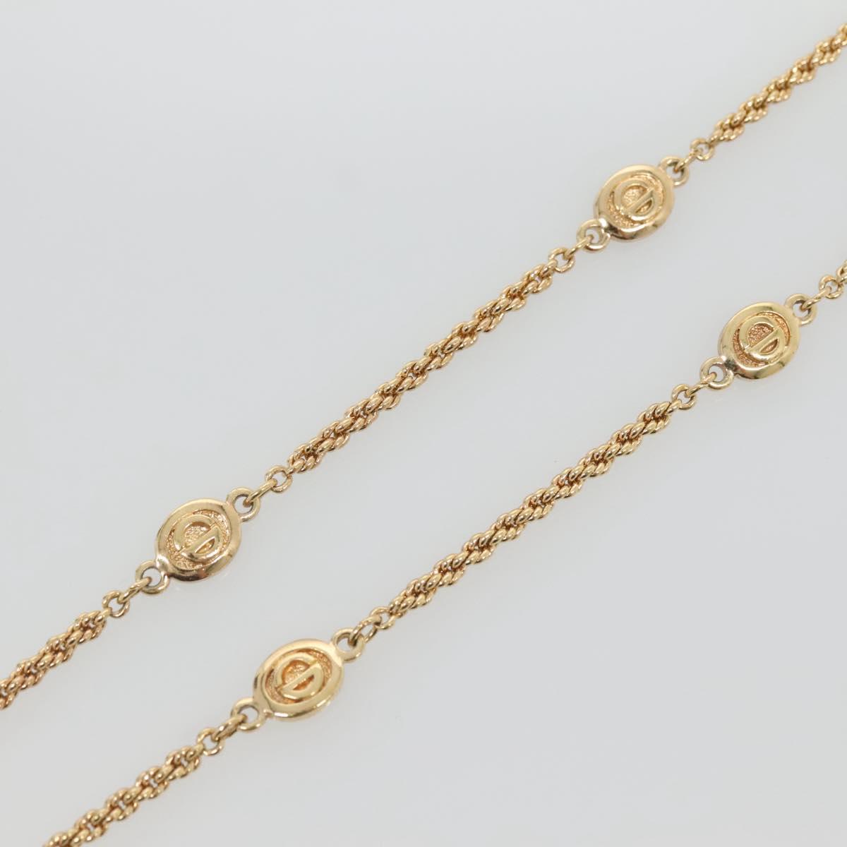 Christian Dior Necklace metal Gold Auth bs29176