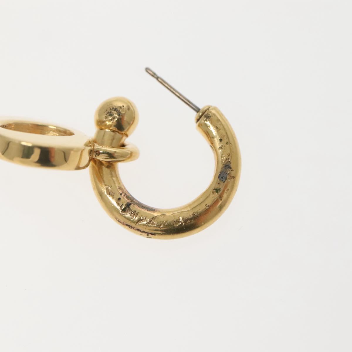 Christian Dior Pierce Earring metal Gold Auth bs29177