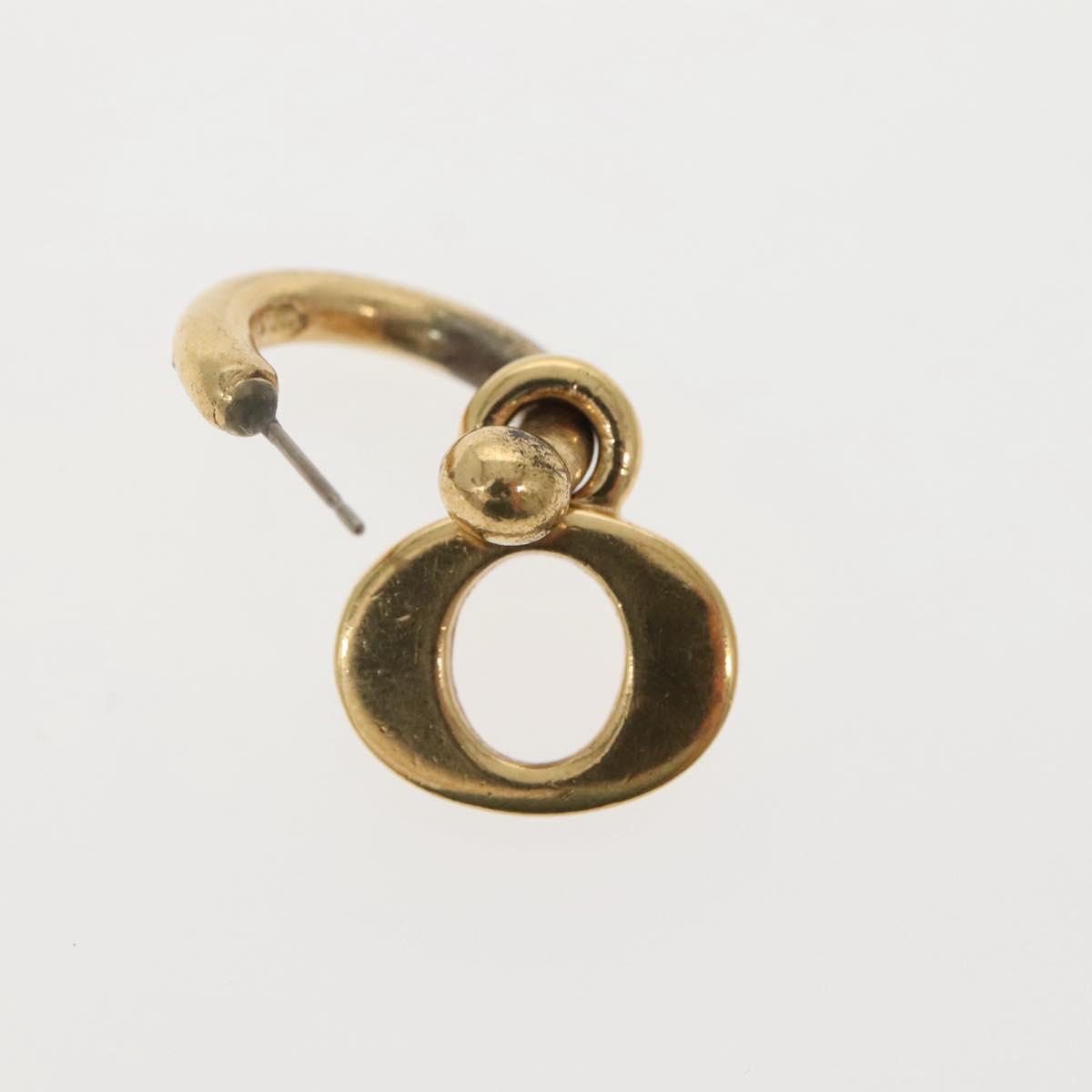 Christian Dior Pierce Earring metal Gold Auth bs29177