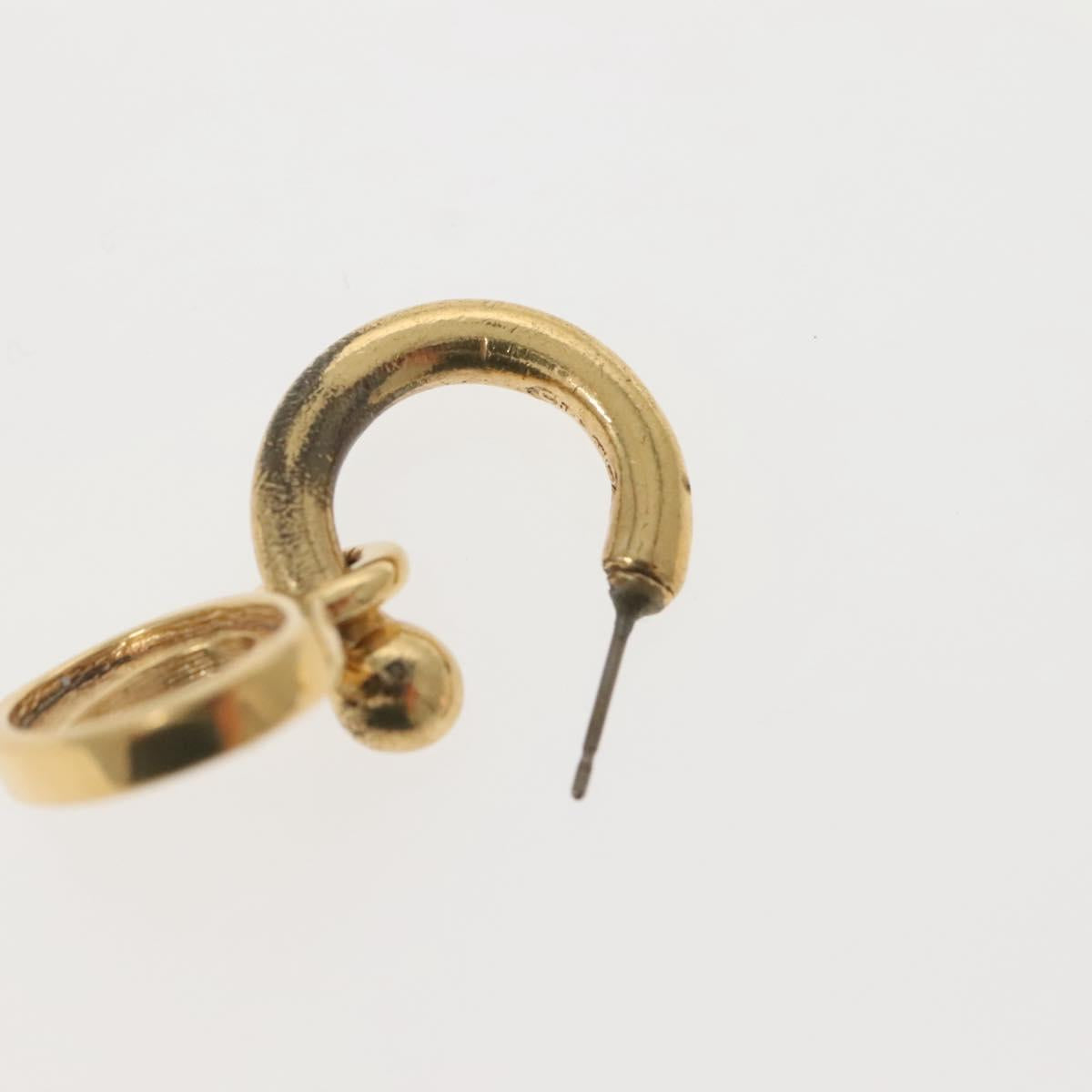 Christian Dior Pierce Earring metal Gold Auth bs29177