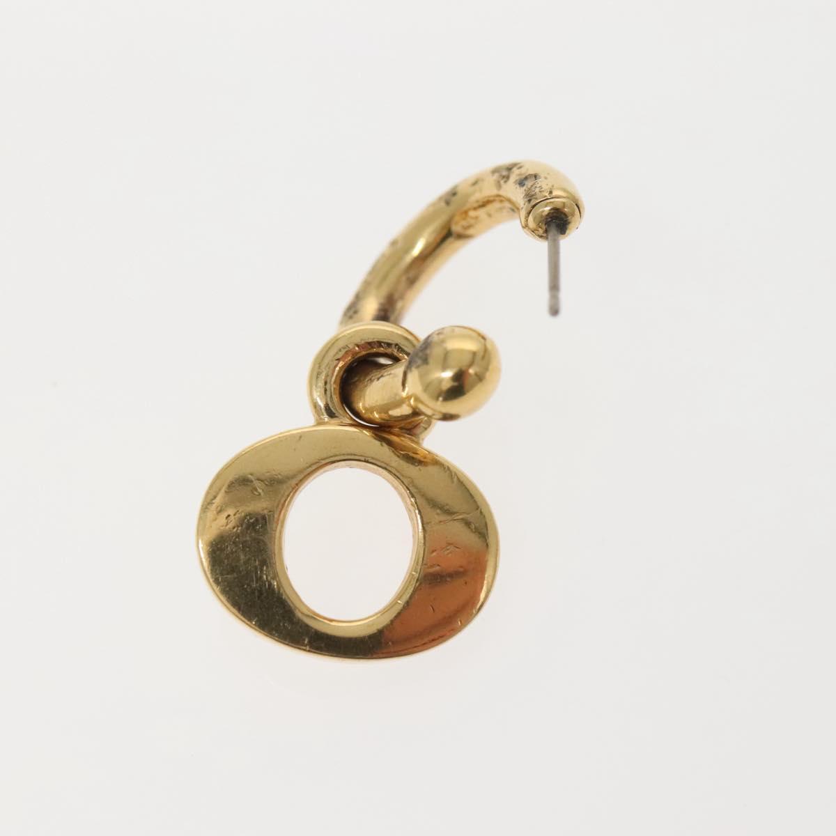 Christian Dior Pierce Earring metal Gold Auth bs29177