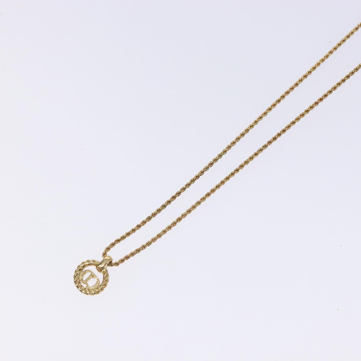 Christian Dior Necklace metal Gold Auth bs29180