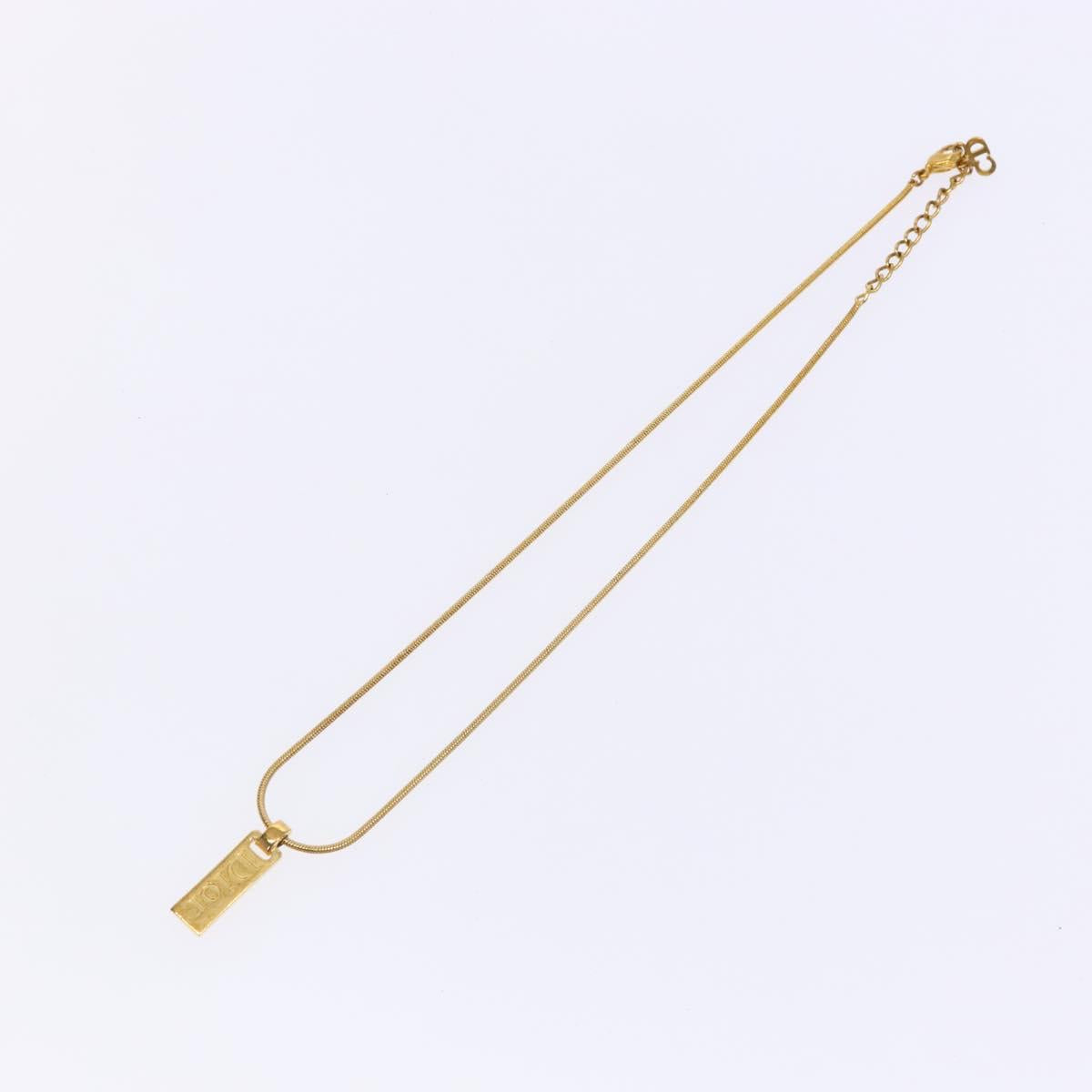 Christian Dior Necklace metal Gold Auth bs29184