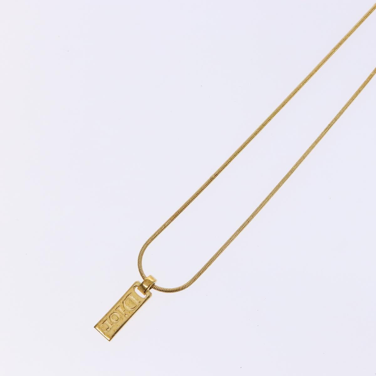 Christian Dior Necklace metal Gold Auth bs29184