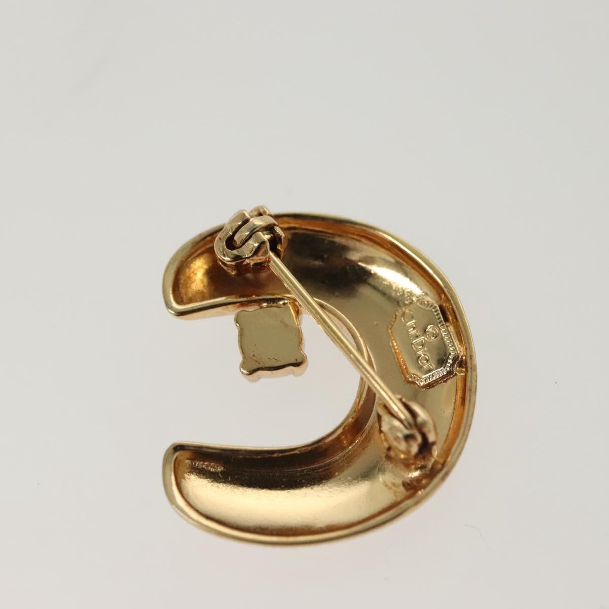 Christian Dior Brooch metal 2Set Gold Auth bs29193