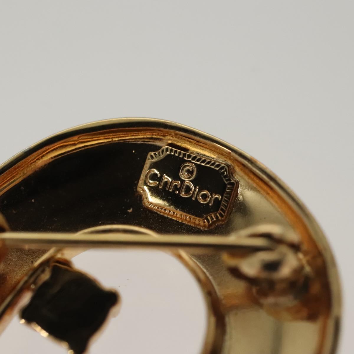 Christian Dior Brooch metal 2Set Gold Auth bs29193