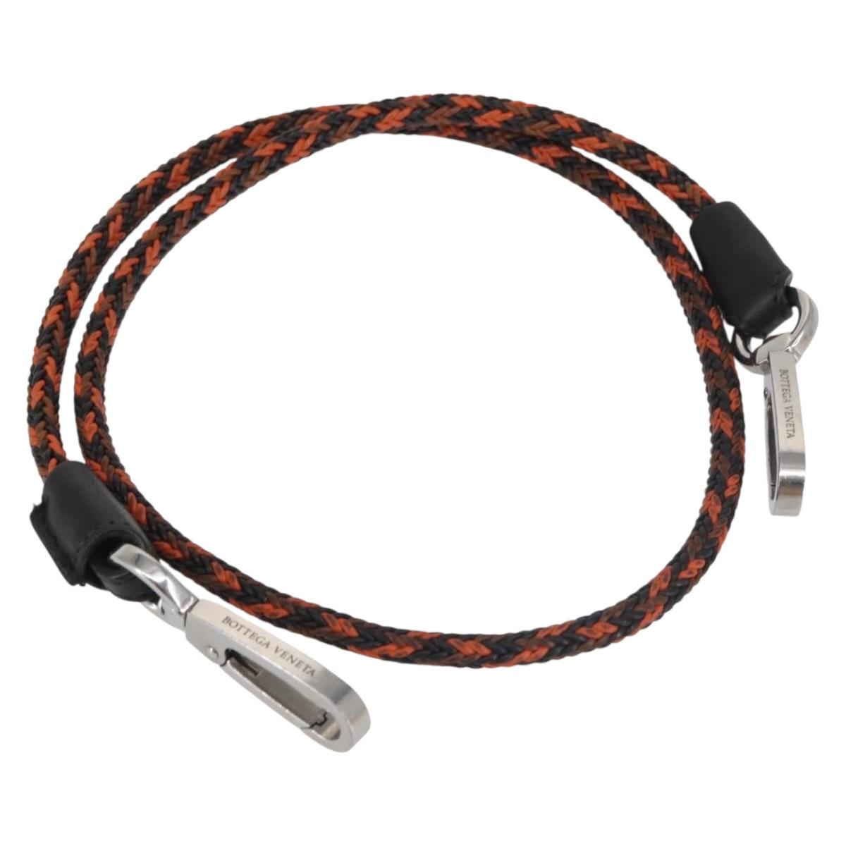 BOTTEGA VENETA Strap Leather Orange Auth bs29198