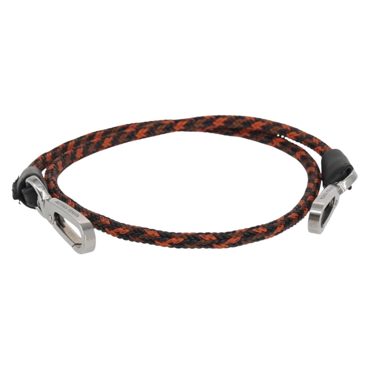 BOTTEGA VENETA Strap Leather Orange Auth bs29198