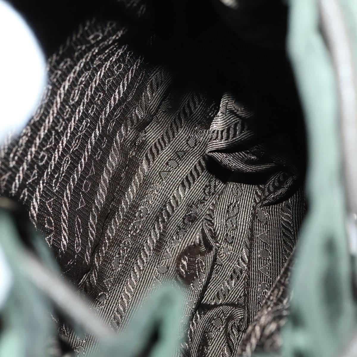 PRADA Backpack Nylon Khaki Silver Auth bs29204