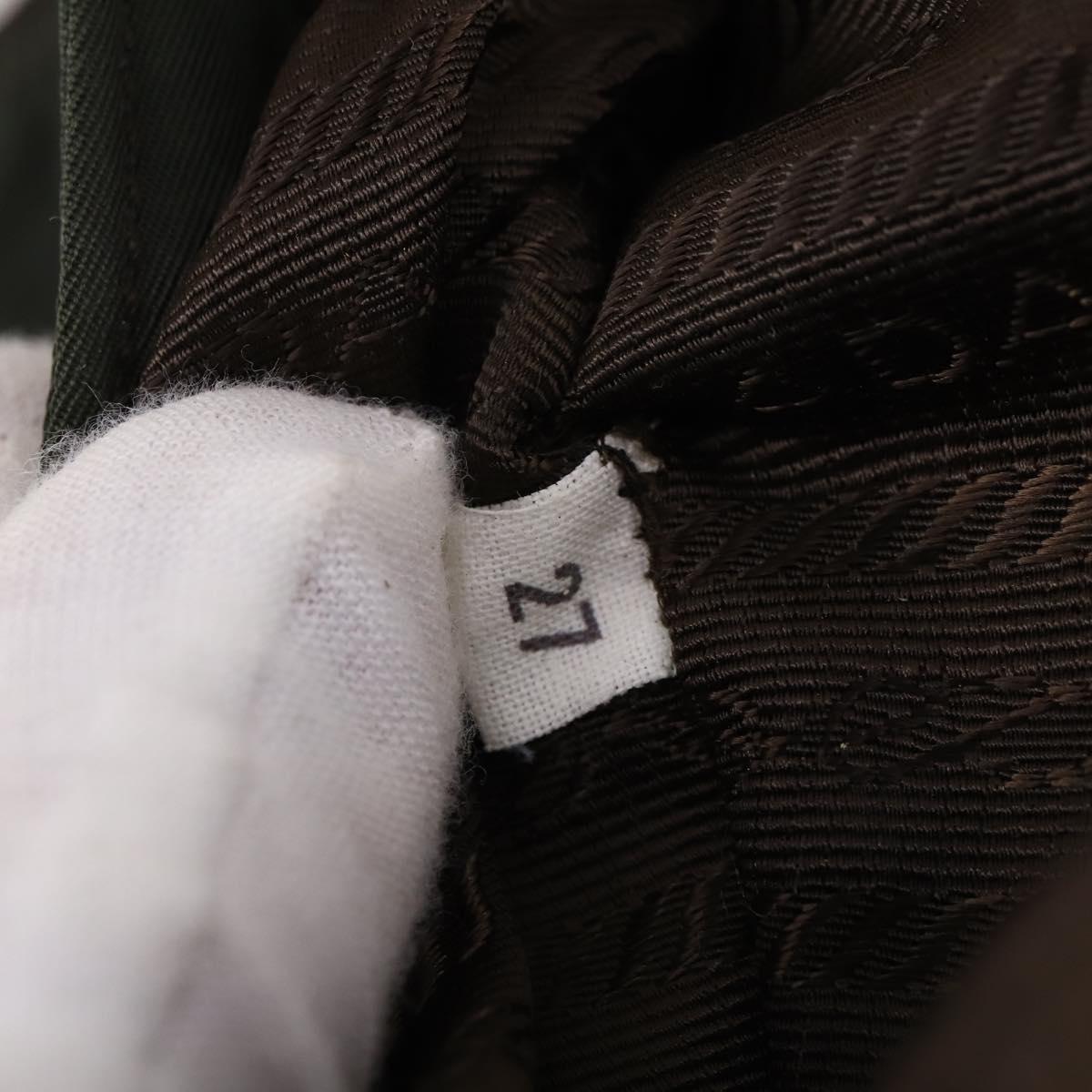 PRADA Backpack Nylon Khaki Silver Auth bs29204