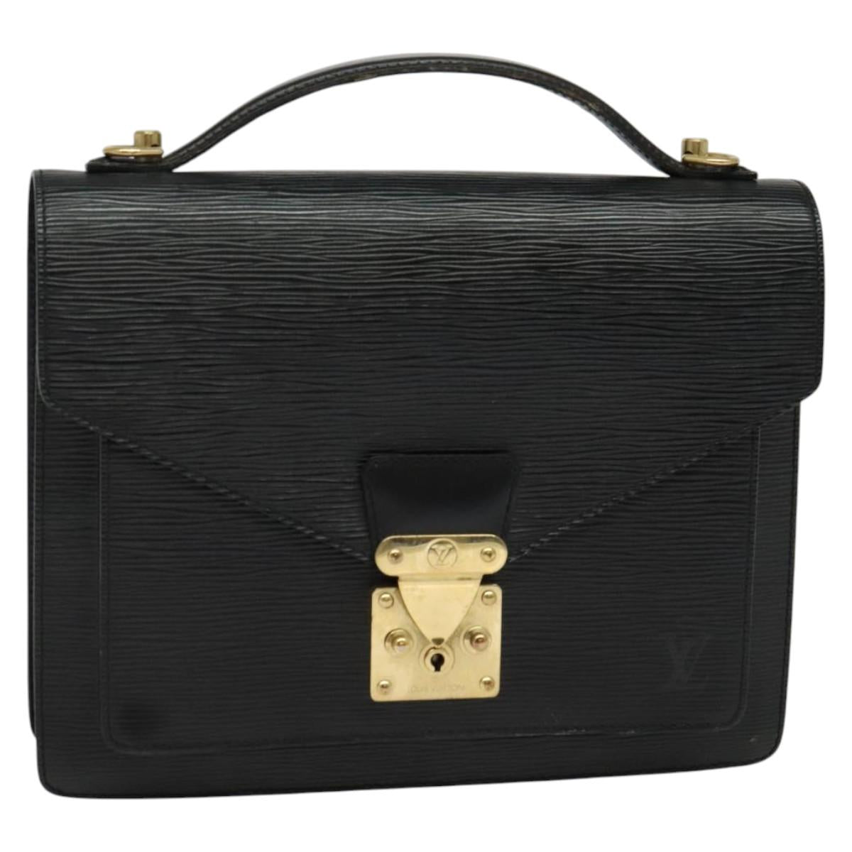 LOUIS VUITTON Epi Monceau 28 Hand Bag Black M52122 LV Auth bs29218