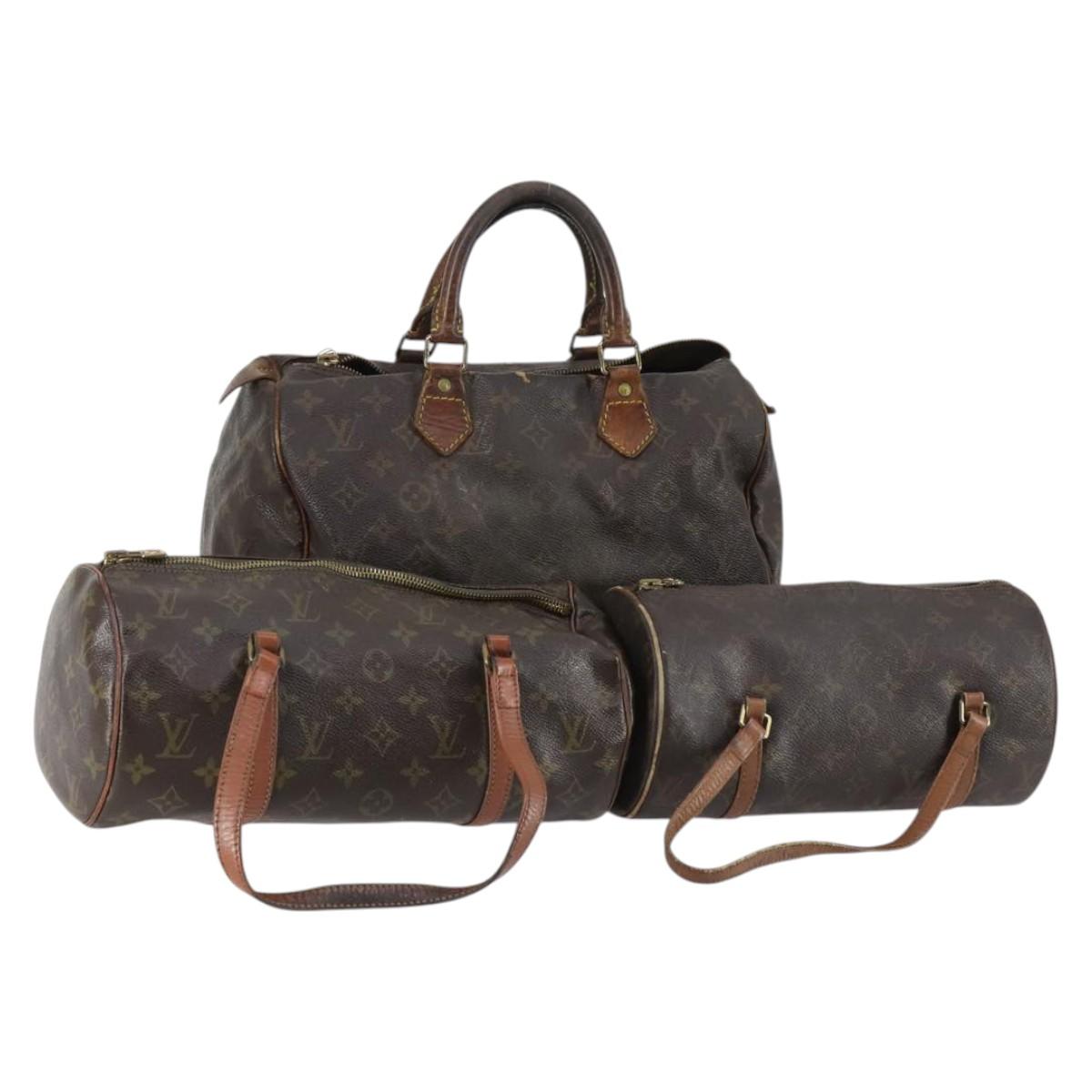 LOUIS VUITTON Monogram Bag 3Set LV Auth bs29228