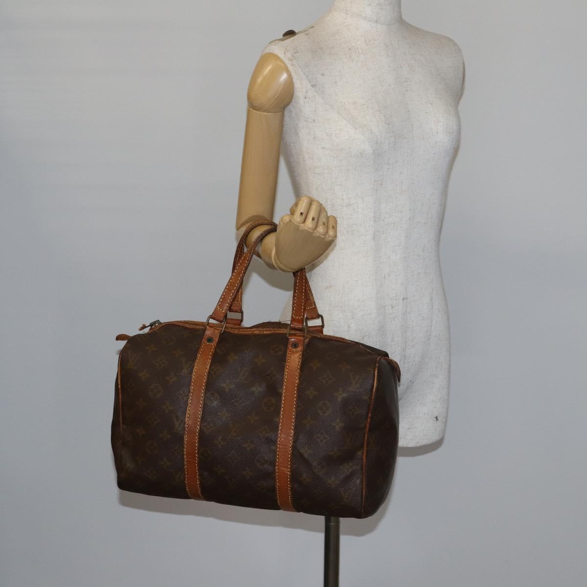 LOUIS VUITTON Monogram Sac Souple 35 Boston Bag M41626 LV Auth bs29244