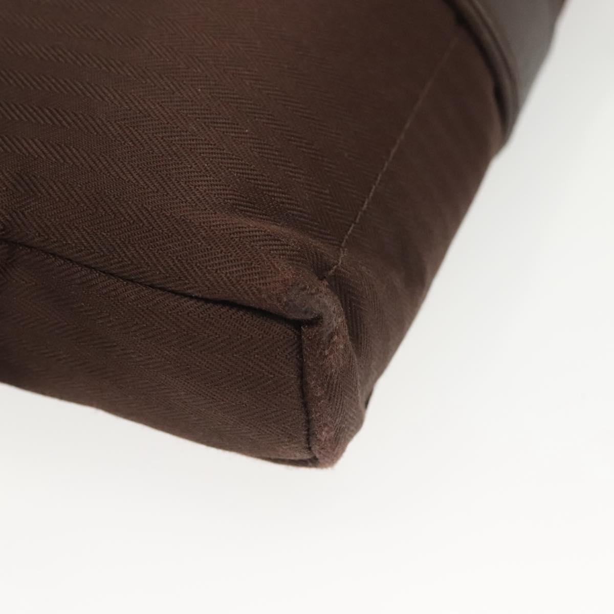 HERMES Akapu Luco Waist Bag Canvas Leather Brown Auth bs29254