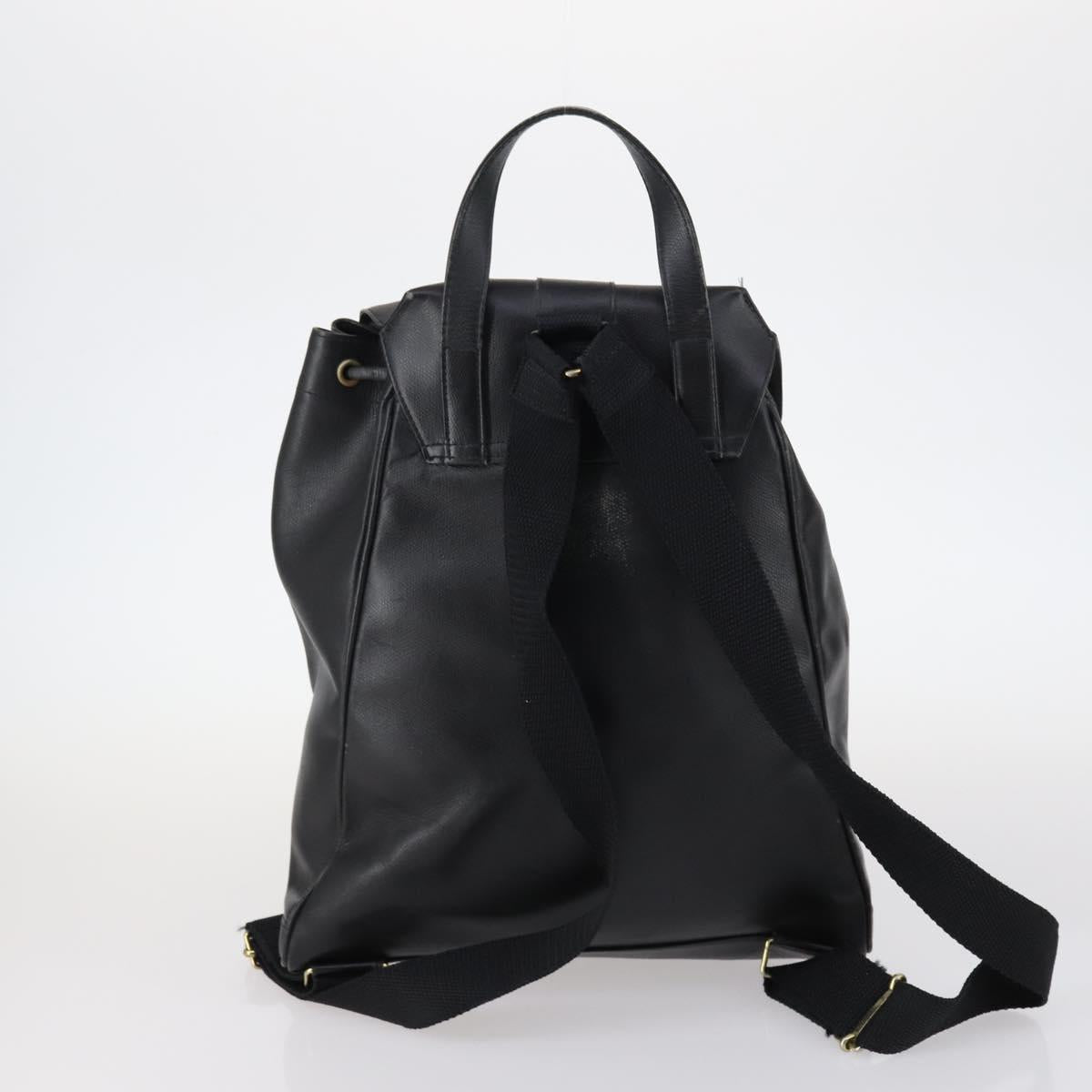 MCM Vicetos Logogram Backpack Leather Nylon 2Set Brown Black Auth bs29265