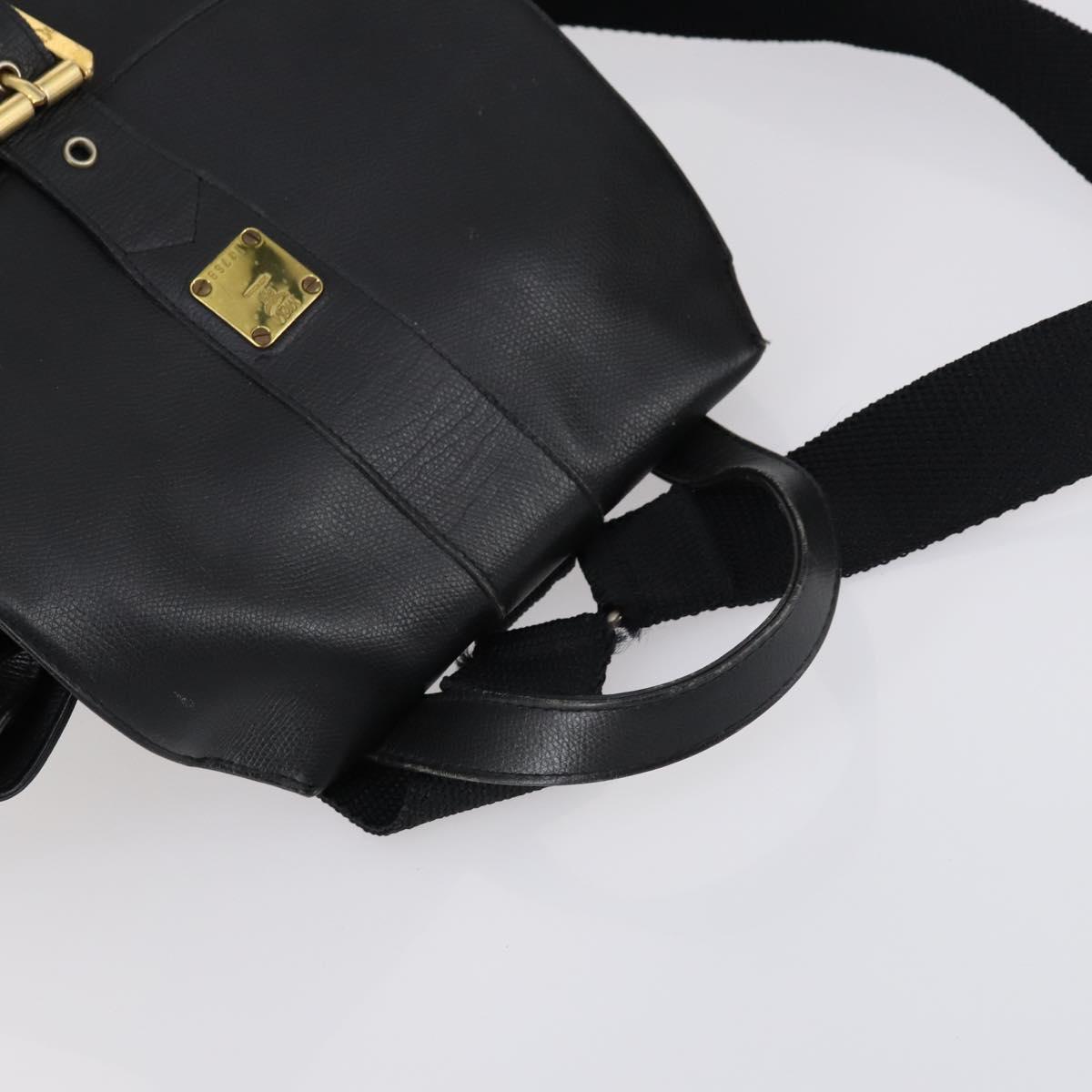 MCM Vicetos Logogram Backpack Leather Nylon 2Set Brown Black Auth bs29265
