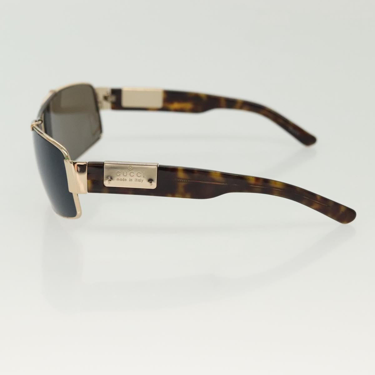 GUCCI Sunglasses Plastic Metal 2Set Brown Black Auth bs29266