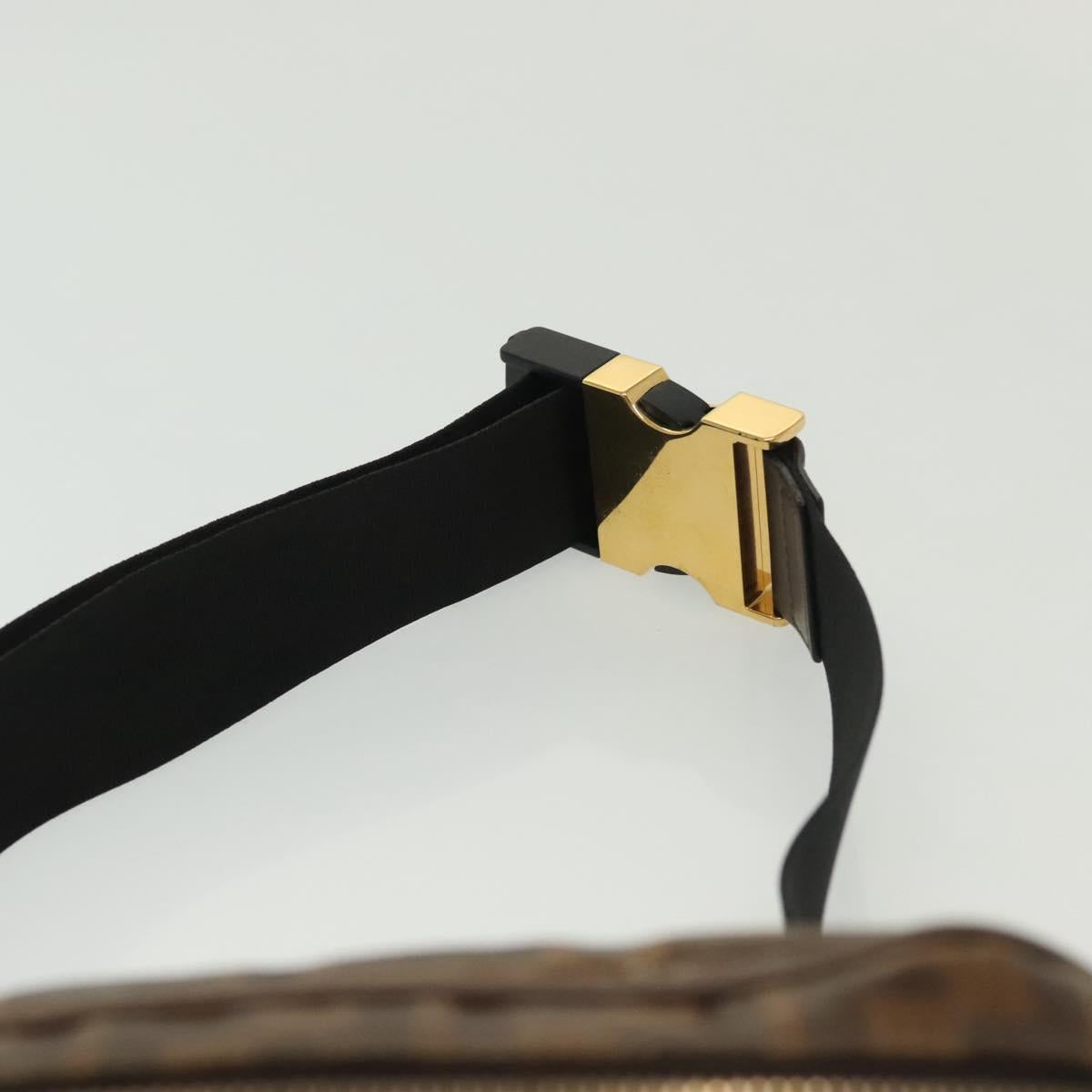 FENDI Zucca Canvas FILA Collaboration Waist Bag Coated Canvas Auth bs29270