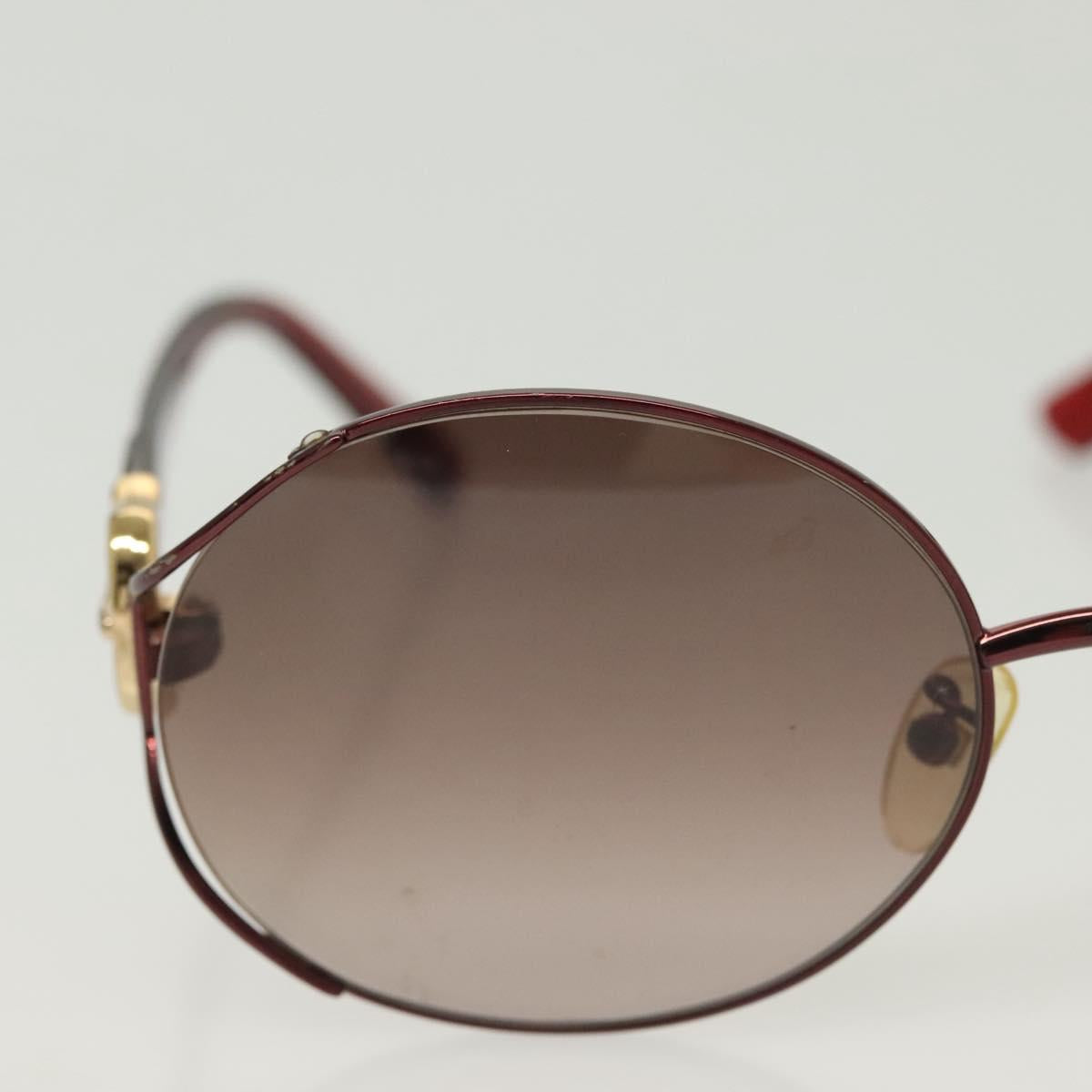 FENDI Sunglasses plastic metal 2Set Brown Black Auth bs29273