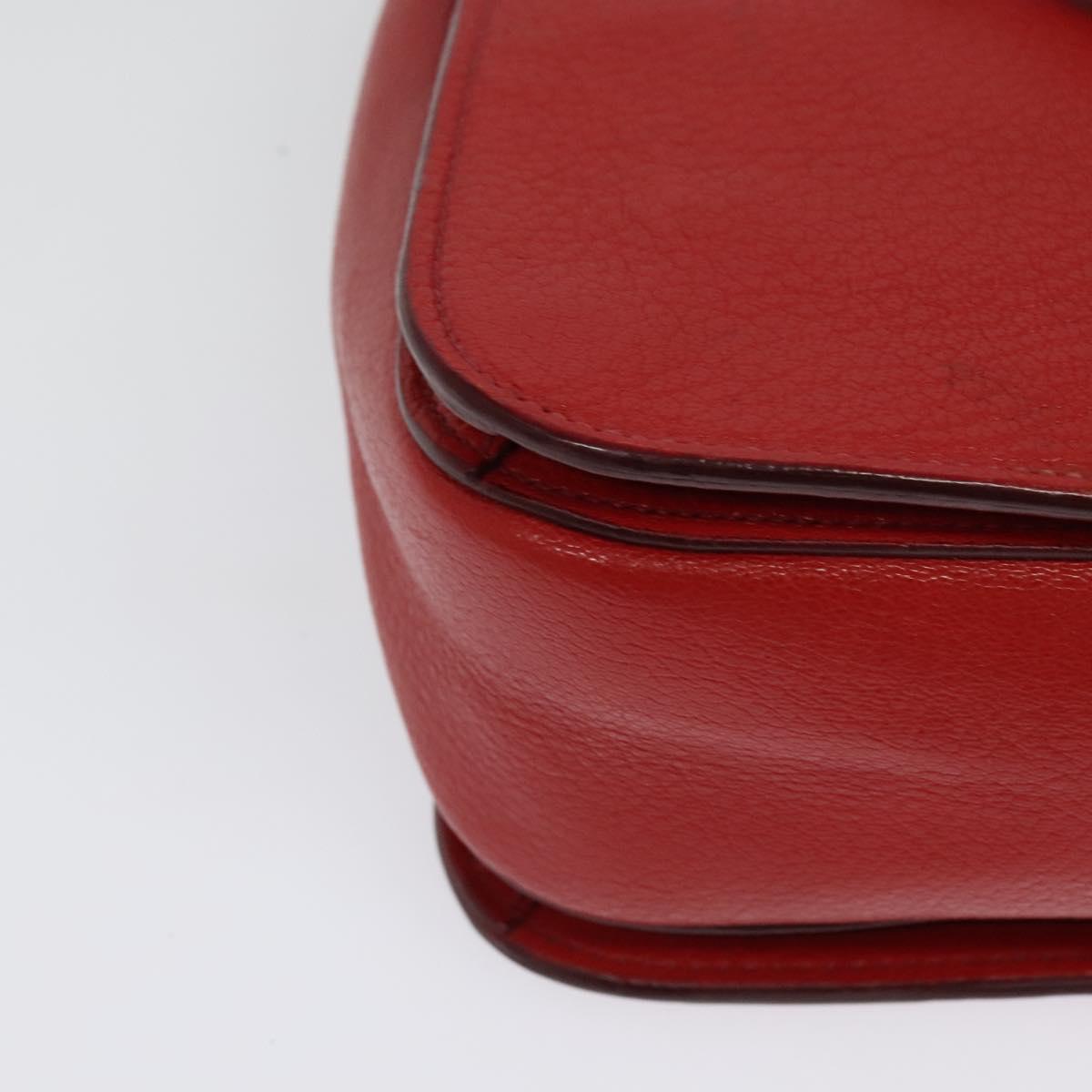 Miu Miu Hand Bag Leather Red Gold Auth bs29282