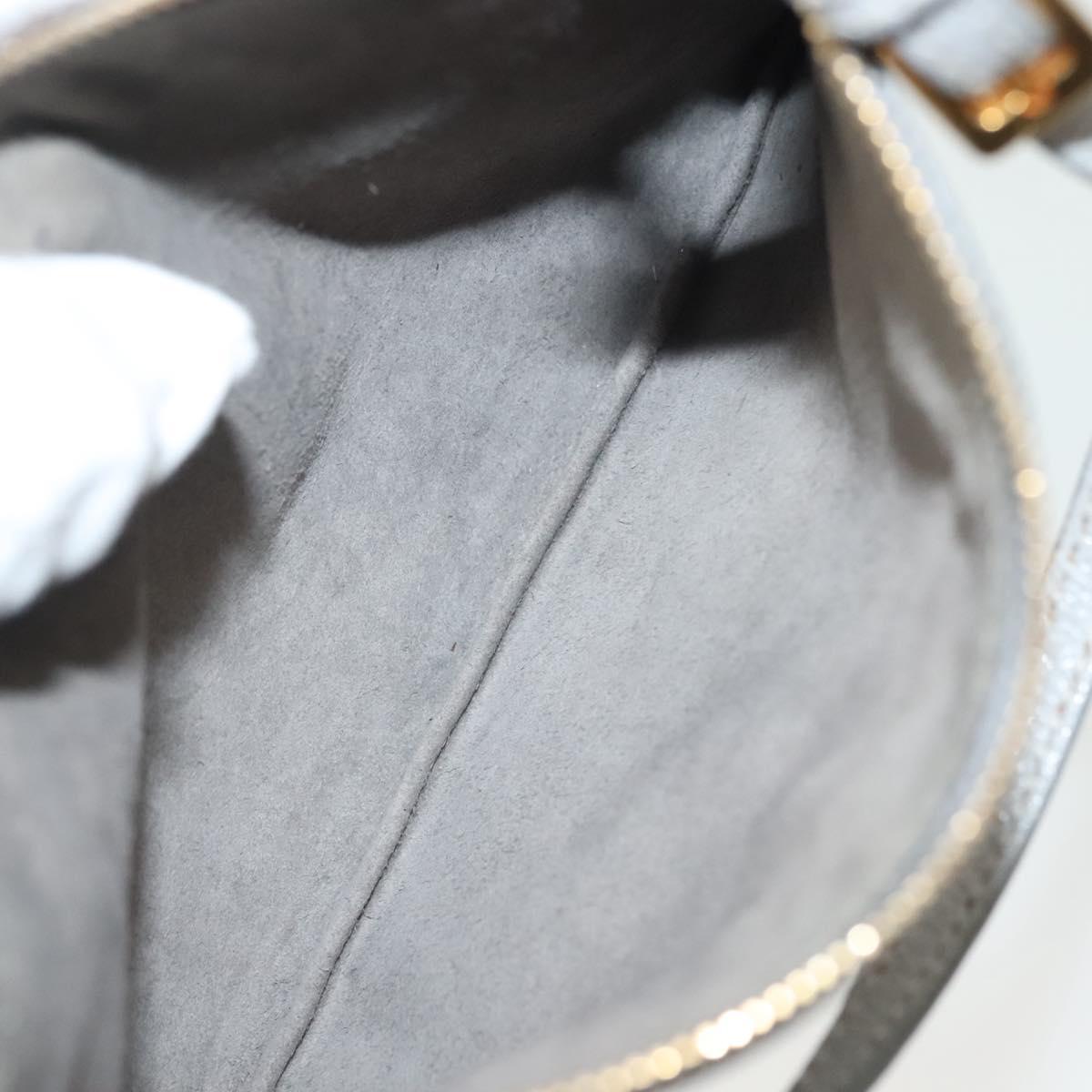 Miu Miu Tote Bag Leather Gray Gold Auth bs29284
