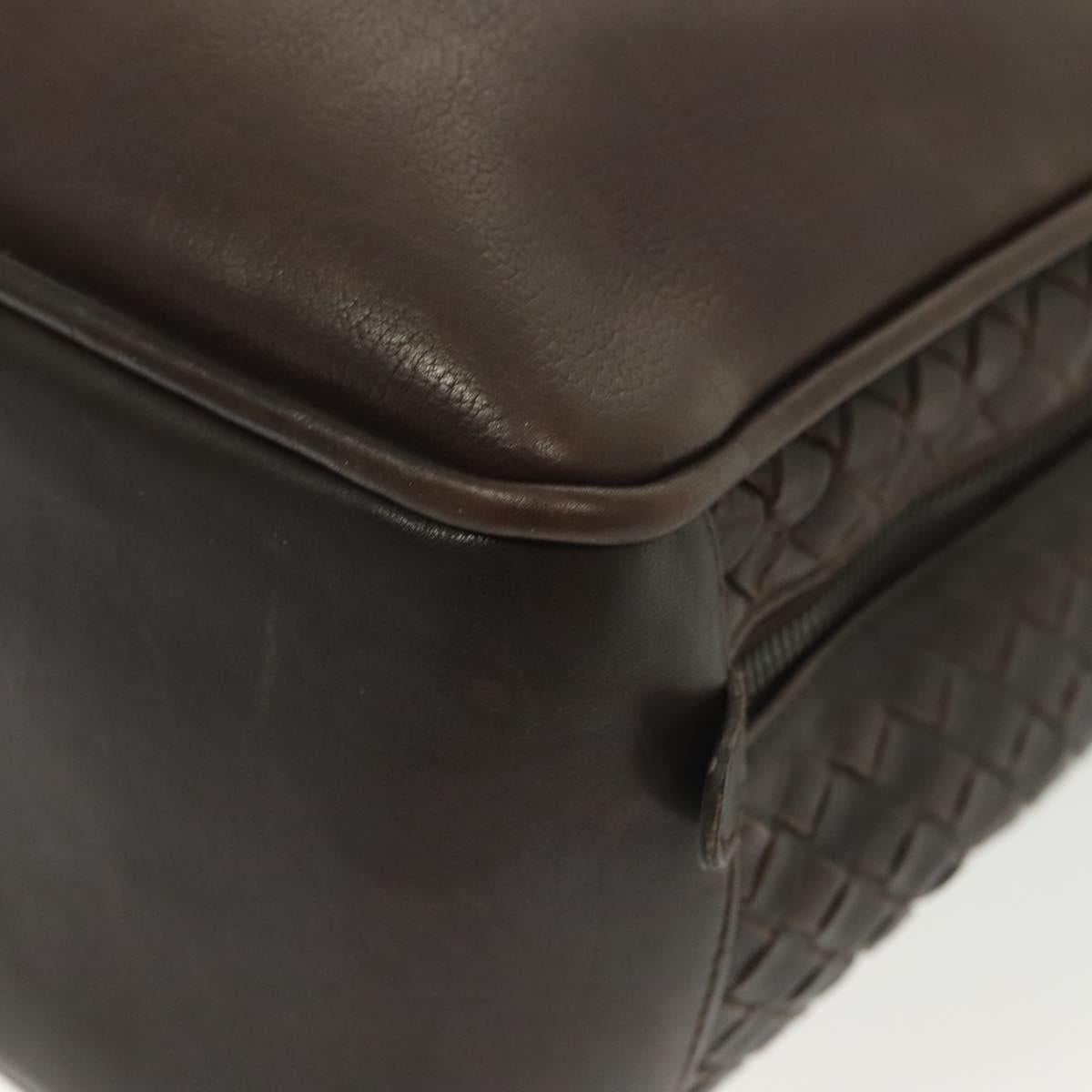 BOTTEGA VENETA INTRECCIATO Business Bag Leather Dark Brown Auth bs29285