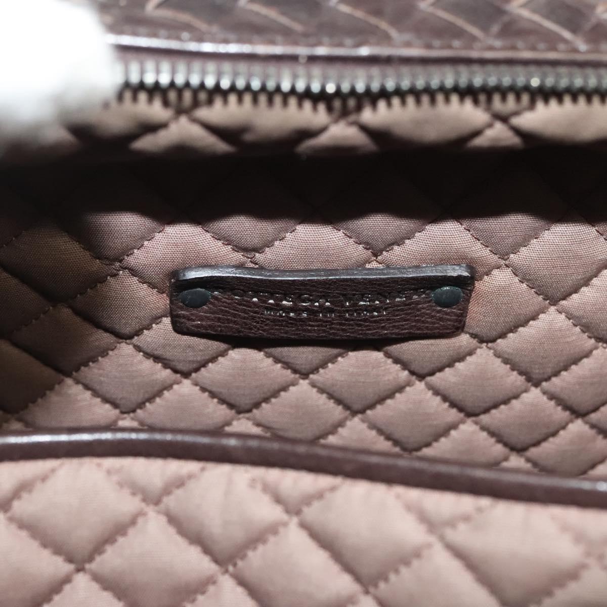 BOTTEGA VENETA INTRECCIATO Business Bag Leather Dark Brown Auth bs29285