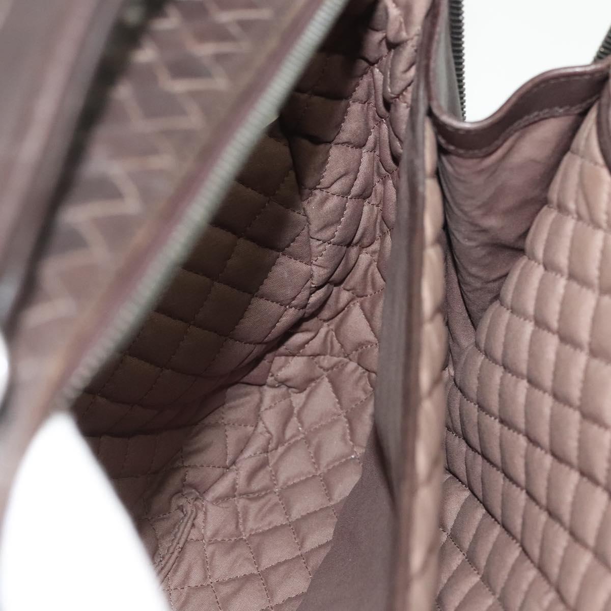 BOTTEGA VENETA INTRECCIATO Business Bag Leather Dark Brown Auth bs29285