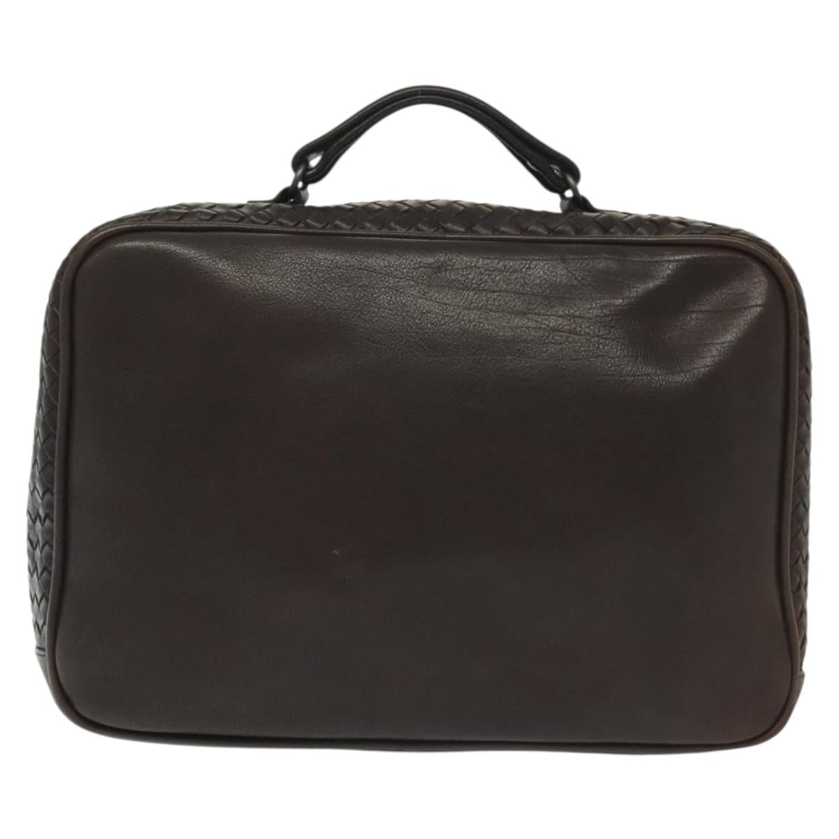 BOTTEGA VENETA INTRECCIATO Business Bag Leather Dark Brown Auth bs29285