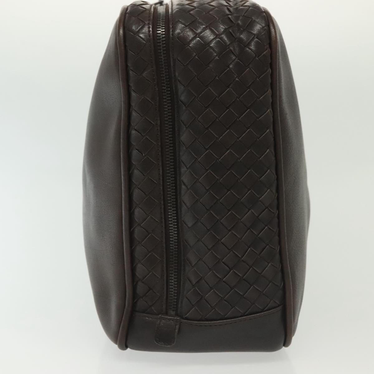 BOTTEGA VENETA INTRECCIATO Business Bag Leather Dark Brown Auth bs29285