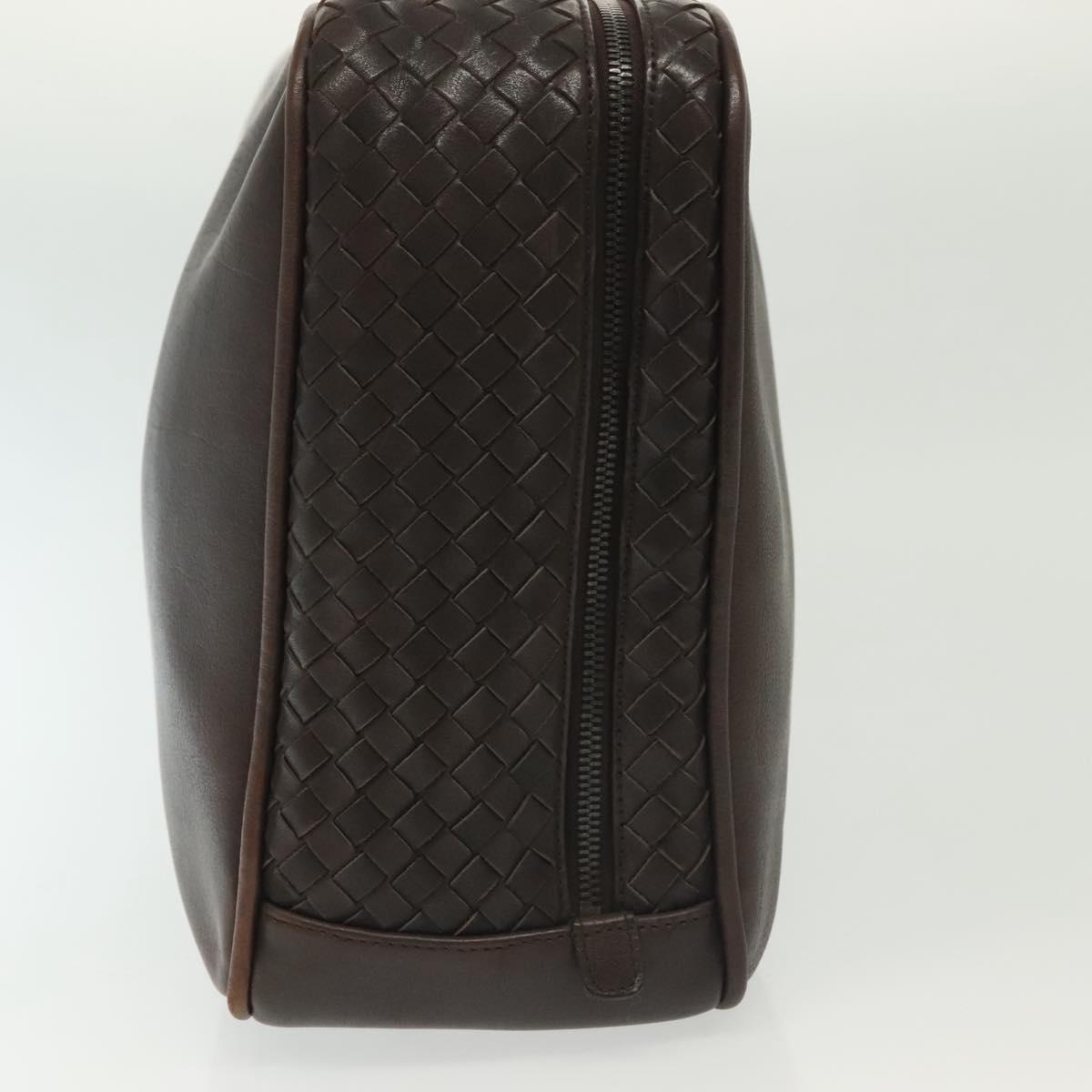 BOTTEGA VENETA INTRECCIATO Business Bag Leather Dark Brown Auth bs29285