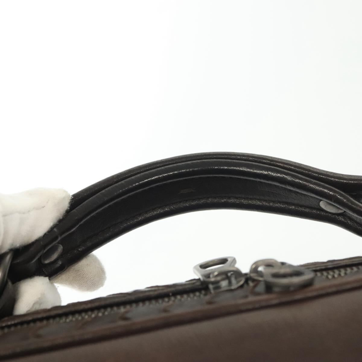 BOTTEGA VENETA INTRECCIATO Business Bag Leather Dark Brown Auth bs29285