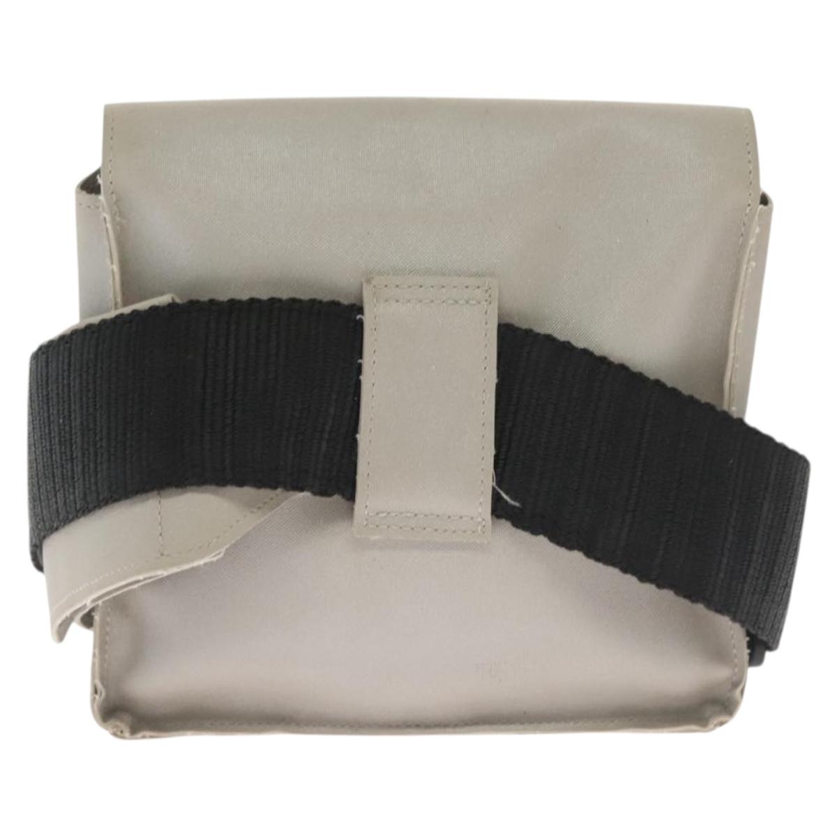 CHANEL Sports Boston Bag Nylon Black Gray CC Auth bs29290