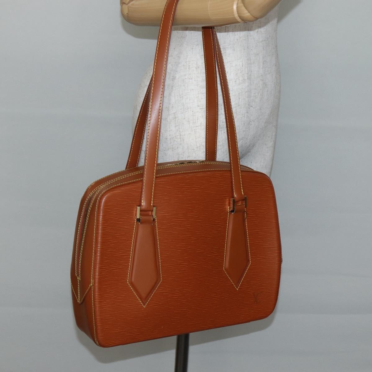 LOUIS VUITTON Epi Voltaire Hand Bag Brown M52438 LV Auth bs29294