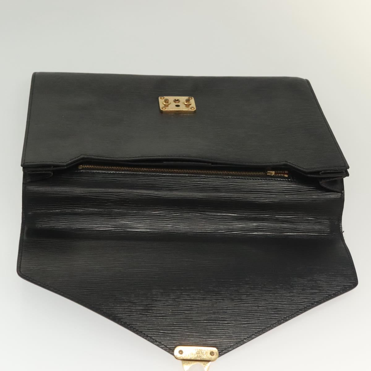 LOUIS VUITTON Epi Serviette Conseiller Business Bag Black M54422 LV Auth bs29305