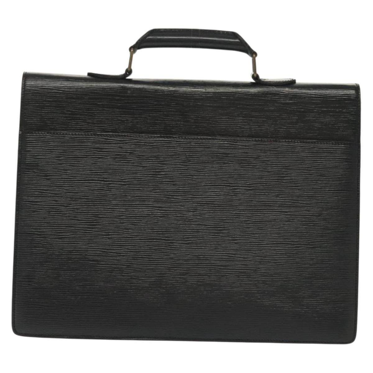 LOUIS VUITTON Epi Serviette Conseiller Business Bag Black M54422 LV Auth bs29305
