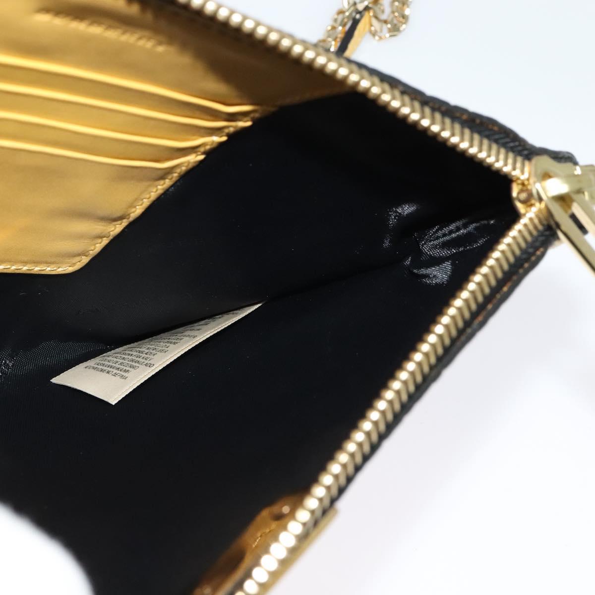 BURBERRY Chain Shoulder Bag Leather Yellow gold Auth bs29330