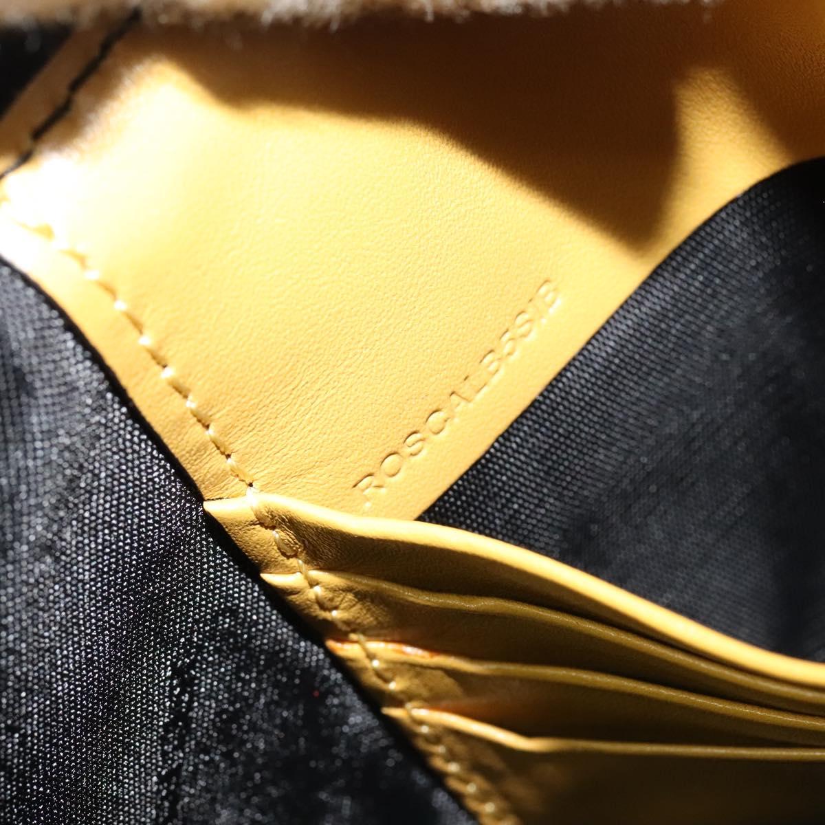 BURBERRY Chain Shoulder Bag Leather Yellow gold Auth bs29330
