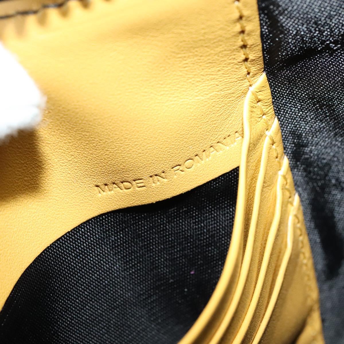 BURBERRY Chain Shoulder Bag Leather Yellow gold Auth bs29330