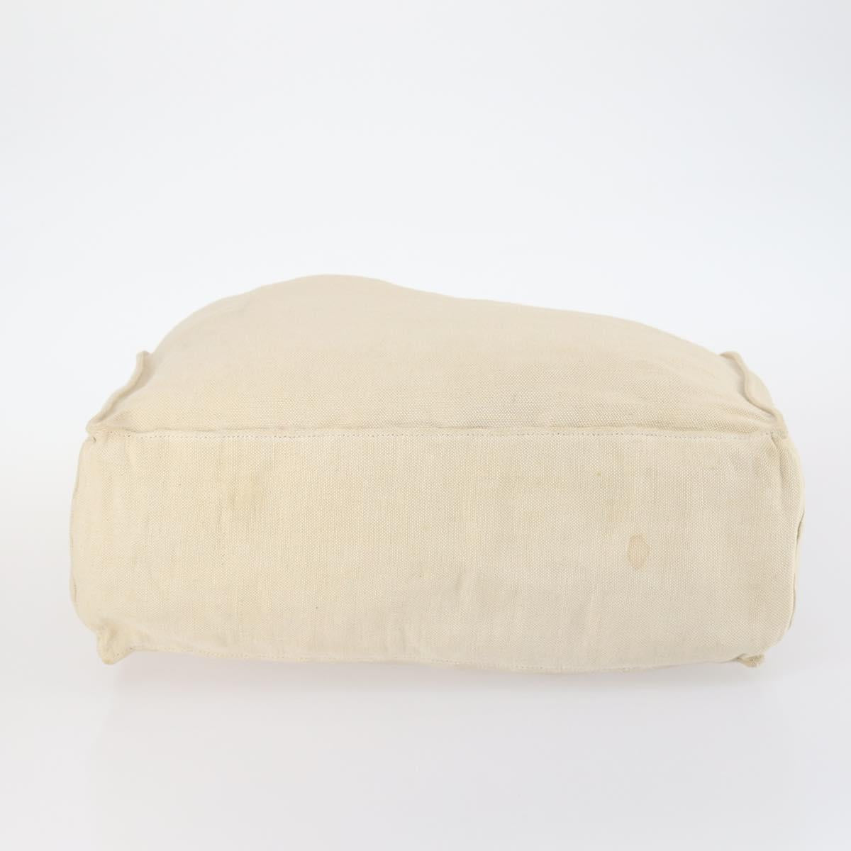 SAINT LAURENT Bag Leather Canvas PVC 8 Set Gray Beige White Auth bs29366