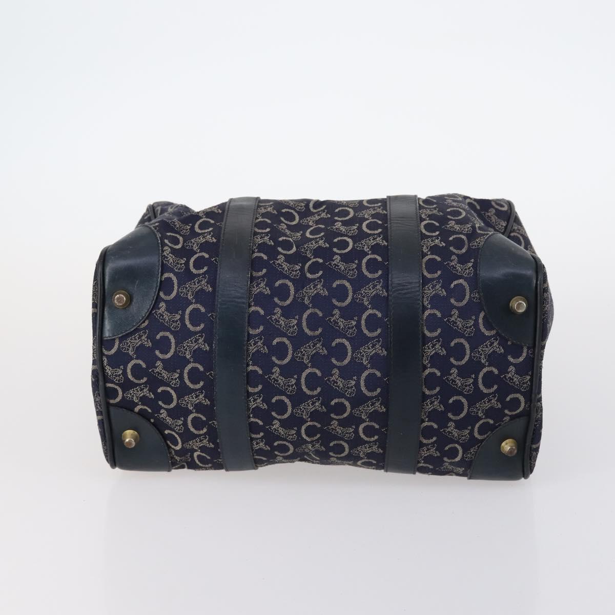 CELINE Macadam C Macadam Bag Canvas PVC Leather 5Set Brown Navy Auth bs29369