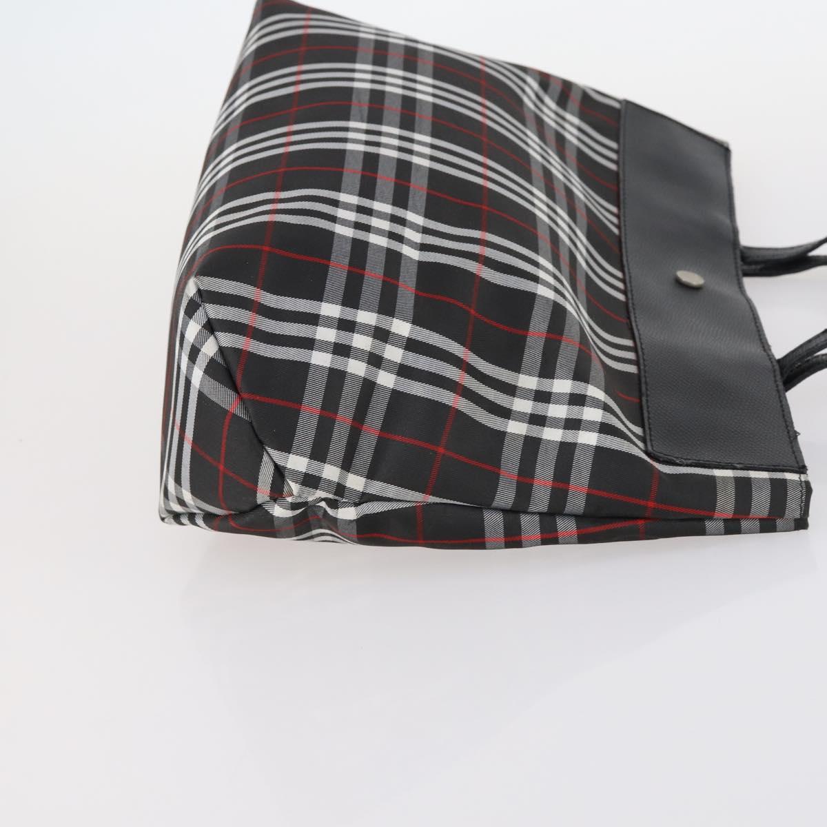 BURBERRY Nova Check Blue Label Bag Nylon PVC 4Set Beige Brown black Auth bs29370