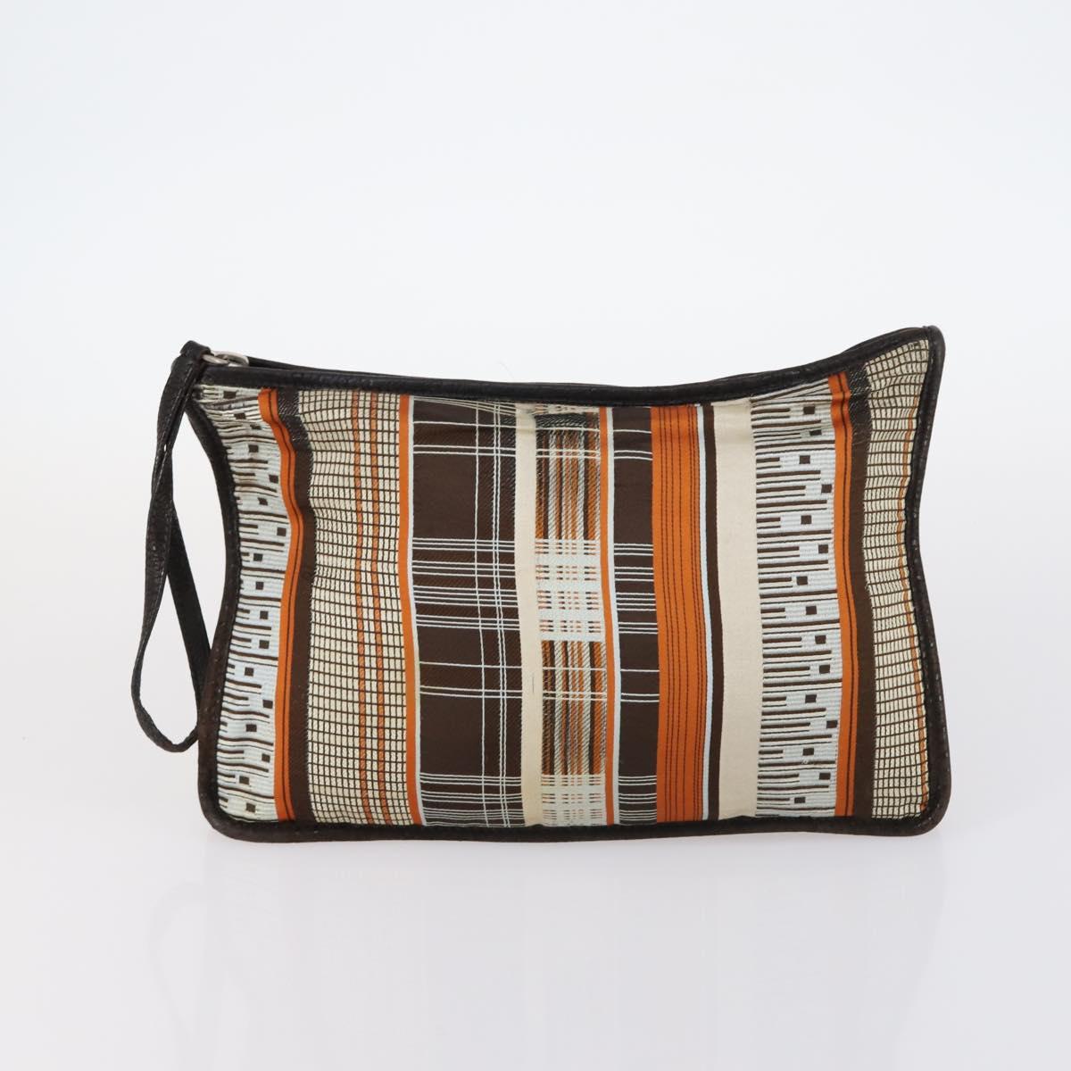 PRADA Bag Nylon Canvas 7Set Green Beige black Auth bs29372