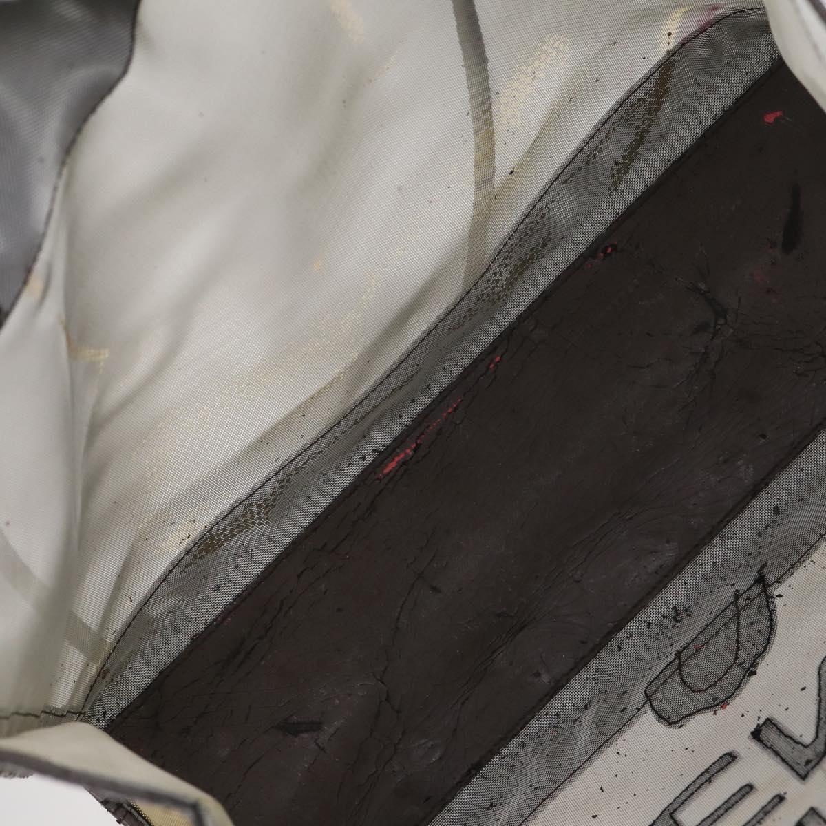 FENDI Zucchino Hand Bag Canvas PVC 7Set Brown Black Auth bs29383