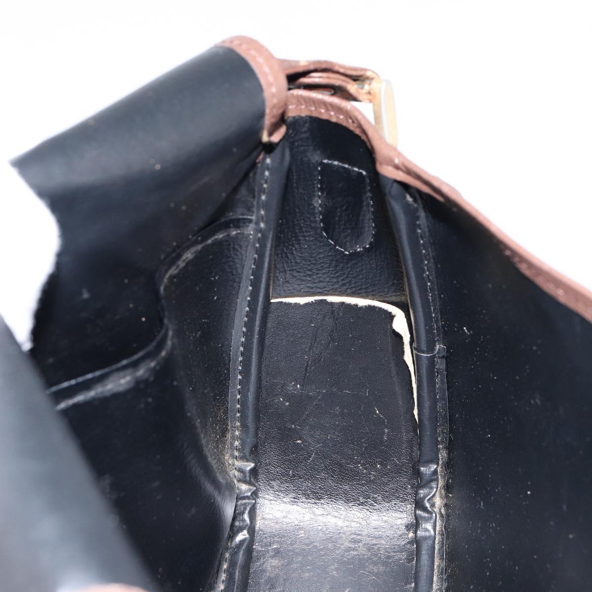 Burberrys Nova Check Shoulder Bag Canvas Beige Gold Auth bs29388